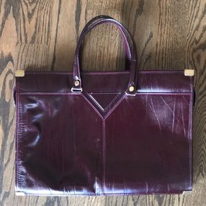 Aleda Italian leather tote laptop bag briefcase